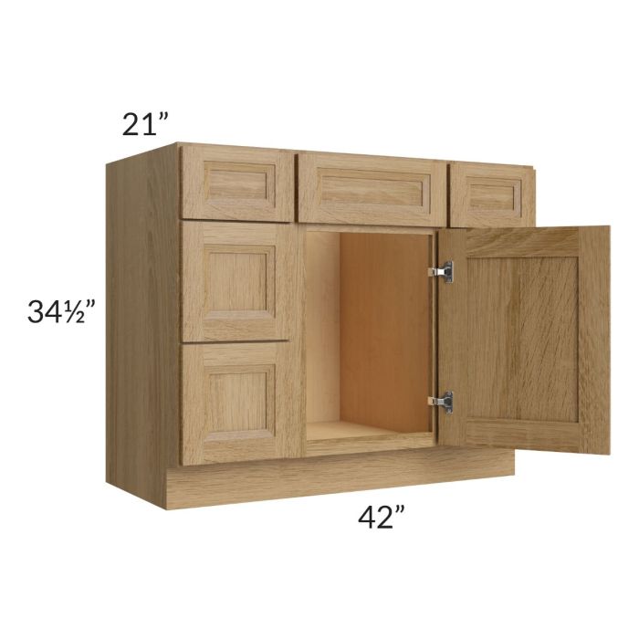 Catalina Toffee 42" Vanity Base Cabinet