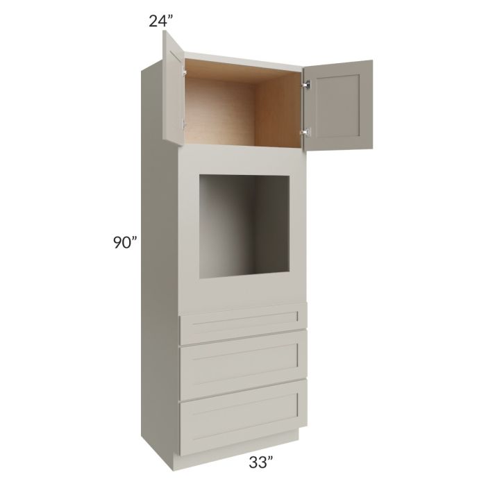 Stratton Light Grey Shaker 33x90 Oven Cabinet