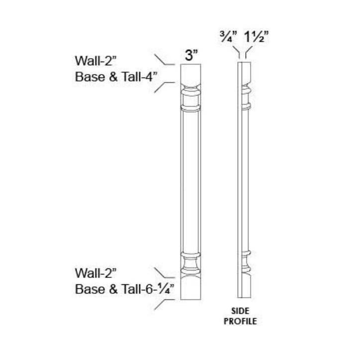 90" Tall Plain Pilaster