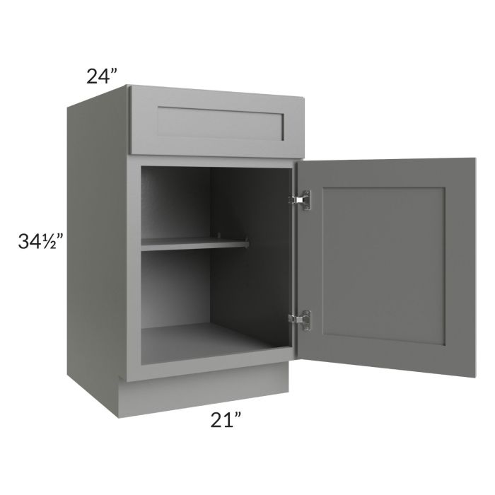 Shale Grey Shaker 21" Base Cabinet 