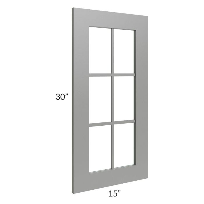 Shale Grey Shaker 15x30 Mullion Glass Door