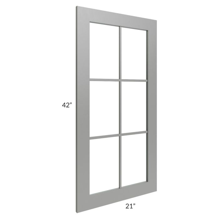 Shale Grey Shaker 21x42 Mullion Glass Door