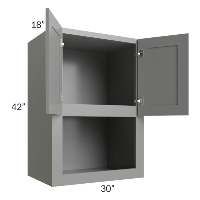 Shale Grey Shaker 30x42 Microwave Cabinet