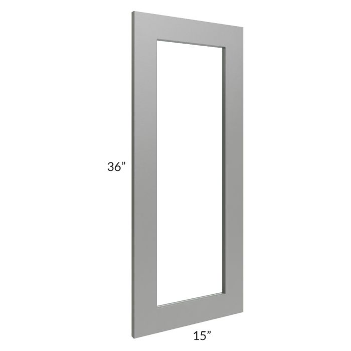 Shale Grey Shaker 15x36 Glass Door