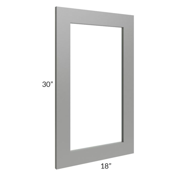 Shale Grey Shaker 18x30 Glass Door
