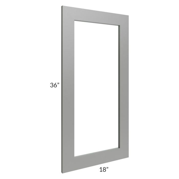 Shale Grey Shaker 18x36 Glass Door