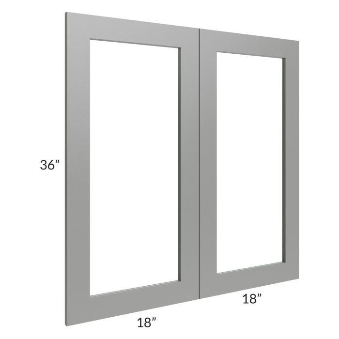 Shale Grey Shaker 36x36 Glass Door