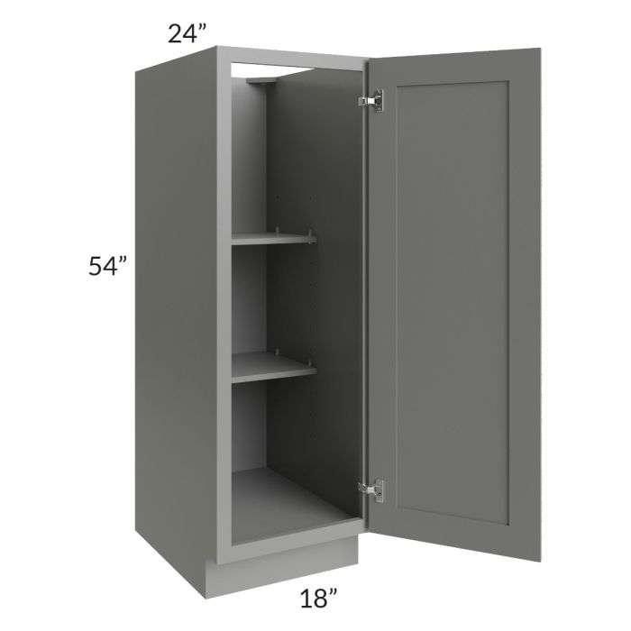 Shale Grey Shaker 18x54 Split Pantry Base Cabinet