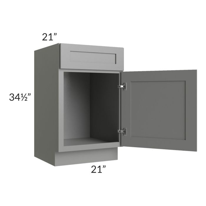 Shale Grey Shaker 21" Vanity Sink Base Cabinet