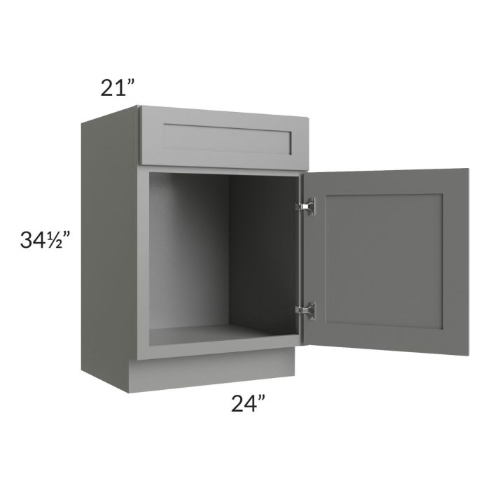 Shale Grey Shaker 24" Vanity Sink Base Cabinet