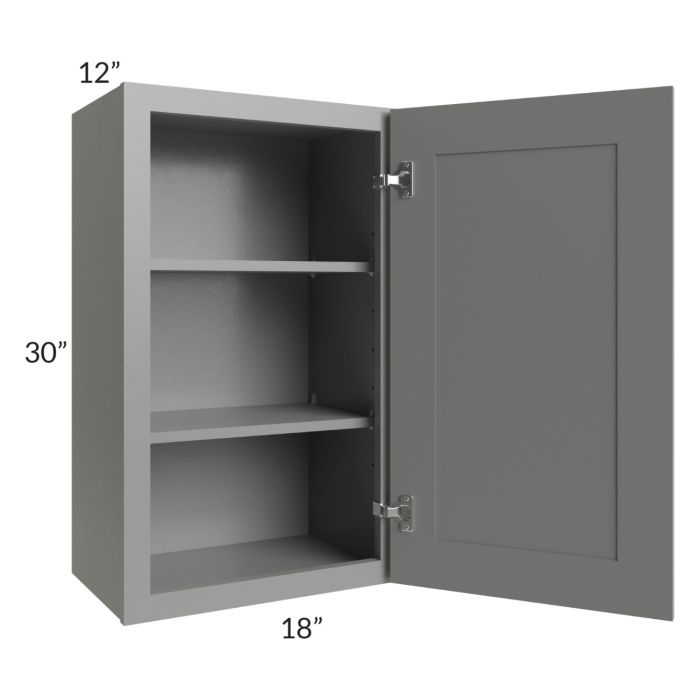 Shale Grey Shaker 18x30 Wall Cabinet