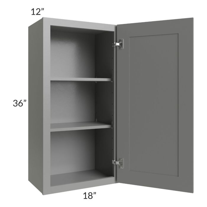 Shale Grey Shaker 18x36 Wall Cabinet