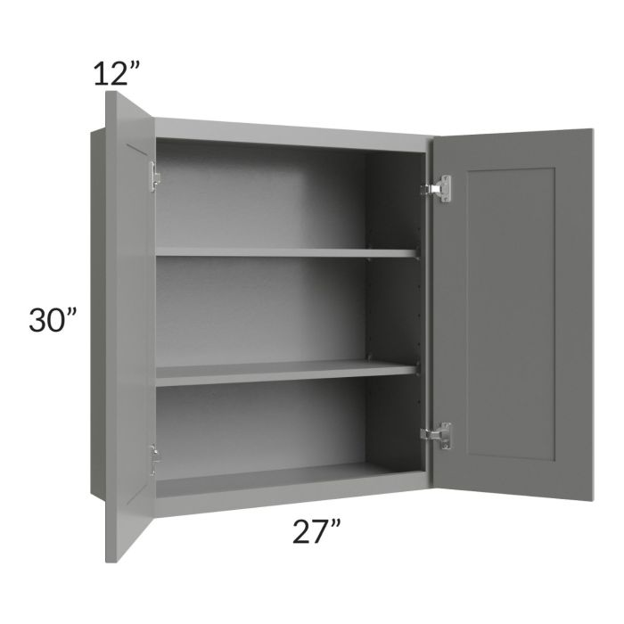Shale Grey Shaker 27x30 Wall Cabinet
