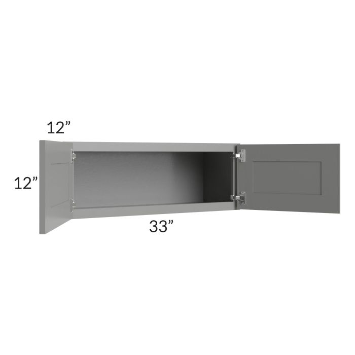 Shale Grey Shaker 33x12 Wall Cabinet