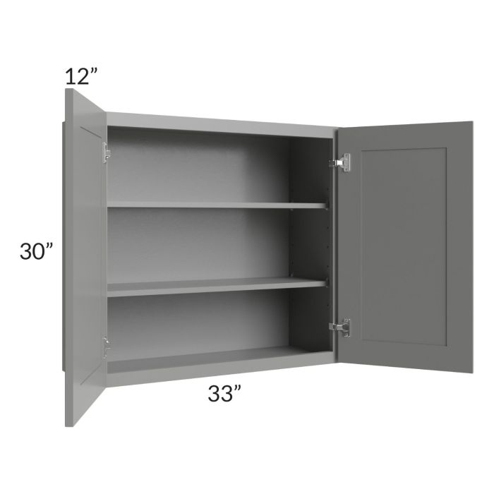 Shale Grey Shaker 33x30 Wall Cabinet