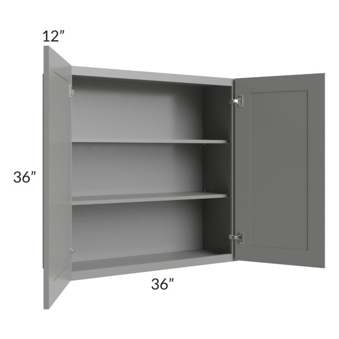Shale Grey Shaker 36x36 Wall Cabinet