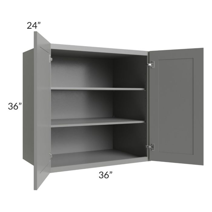 Shale Grey Shaker 36x36x24 Split Pantry Wall Cabinet