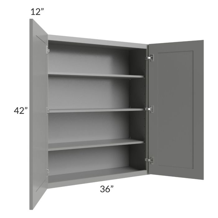 Shale Grey Shaker 36x42 Wall Cabinet