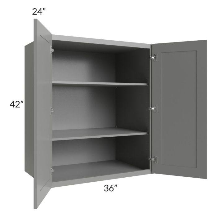 Shale Grey Shaker 36x42x24 Split Pantry Wall Cabinet
