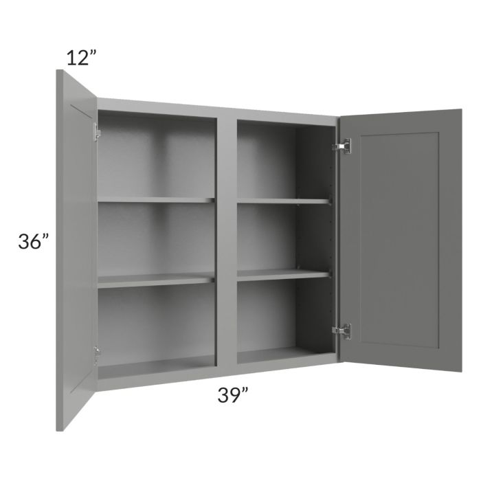 Shale Grey Shaker 39x36 Wall Cabinet