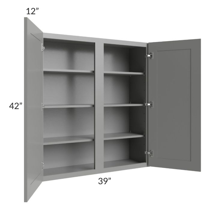 Shale Grey Shaker 39x42 Wall Cabinet