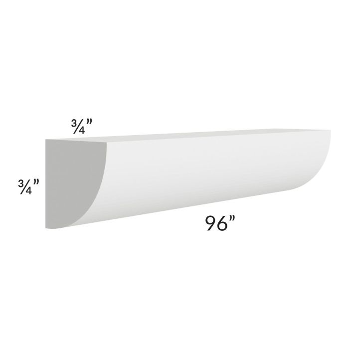Brighton White Shaker 96" Quarter Round Molding