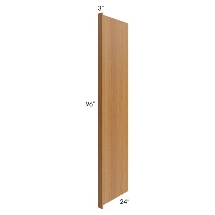 Artisan Walnut Shaker 24x96 Refrigerator End Panel with a 3" Return