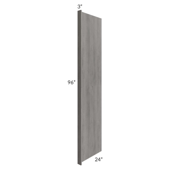 Providence Slate Grey 24x96 Refrigerator End Panel with a 3" Return
