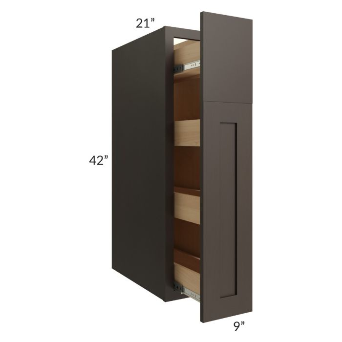 Southport Espresso Shaker Hearth Cabinet Pull Out