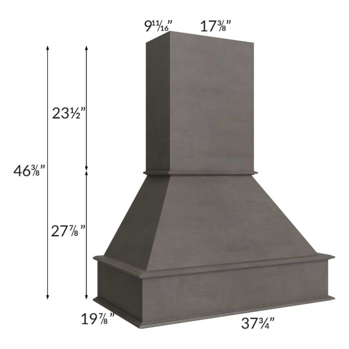 Midtown Dark Grey Shaker 36" Signature Hood