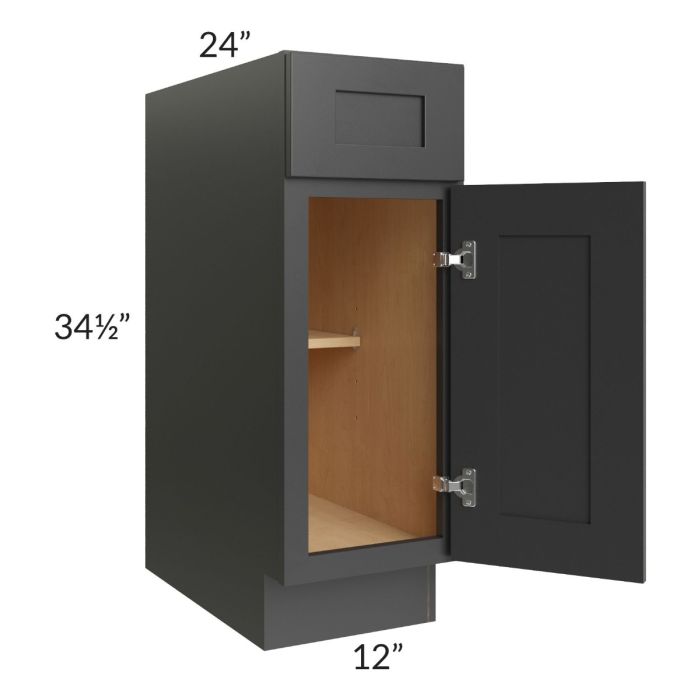 Royal Ebony Shaker 12" Base Cabinet