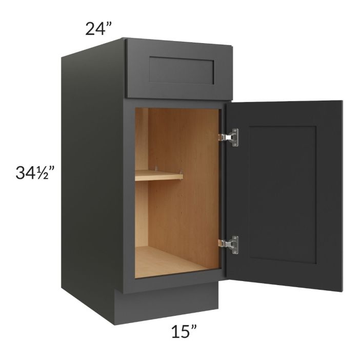 Royal Ebony Shaker 15" Base Cabinet