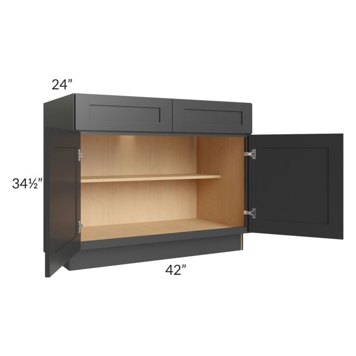 Royal Ebony Shaker 42" Base Cabinet
