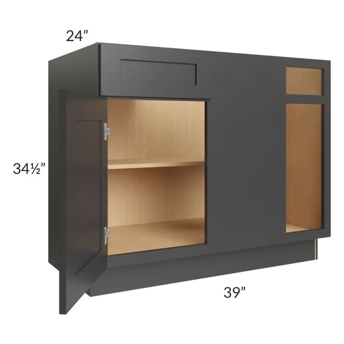 Royal Ebony Shaker 45" Blind Base Corner Cabinet