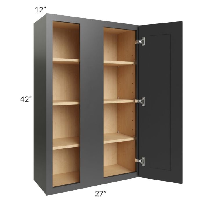 Royal Ebony Shaker 27x42 Blind Wall Cabinet