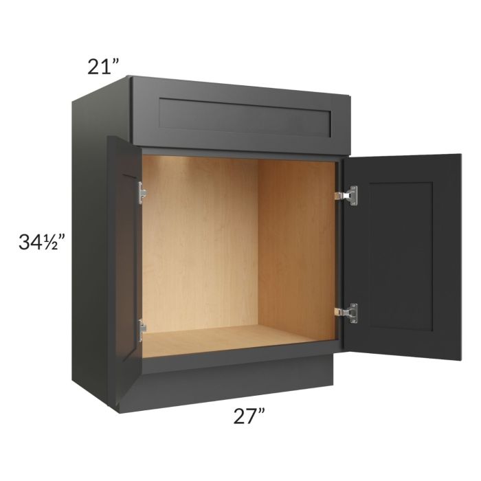 Royal Ebony Shaker 27" Vanity Sink Base Cabinet