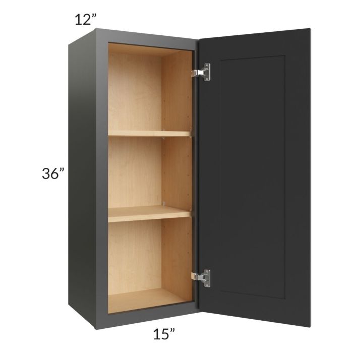 Royal Ebony Shaker 15x36 Wall Cabinet