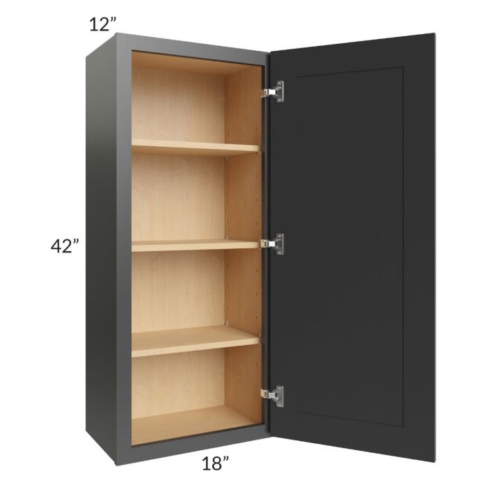 Royal Ebony Shaker 18x42 Wall Cabinet