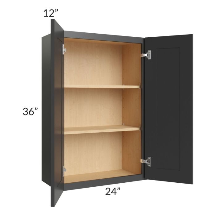 Royal Ebony Shaker 24x36 Wall Cabinet