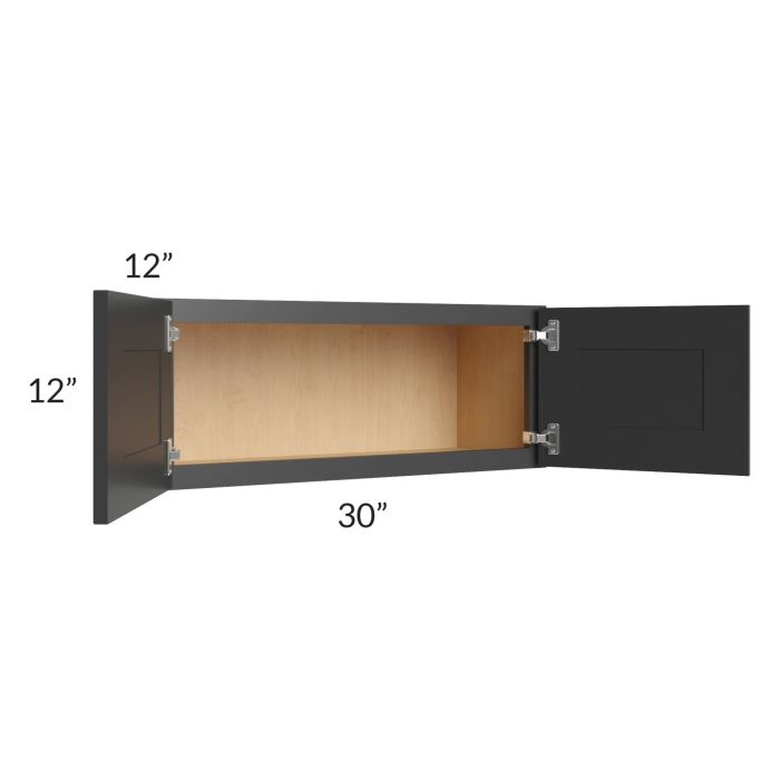 Royal Ebony Shaker 30x12 Wall Cabinet