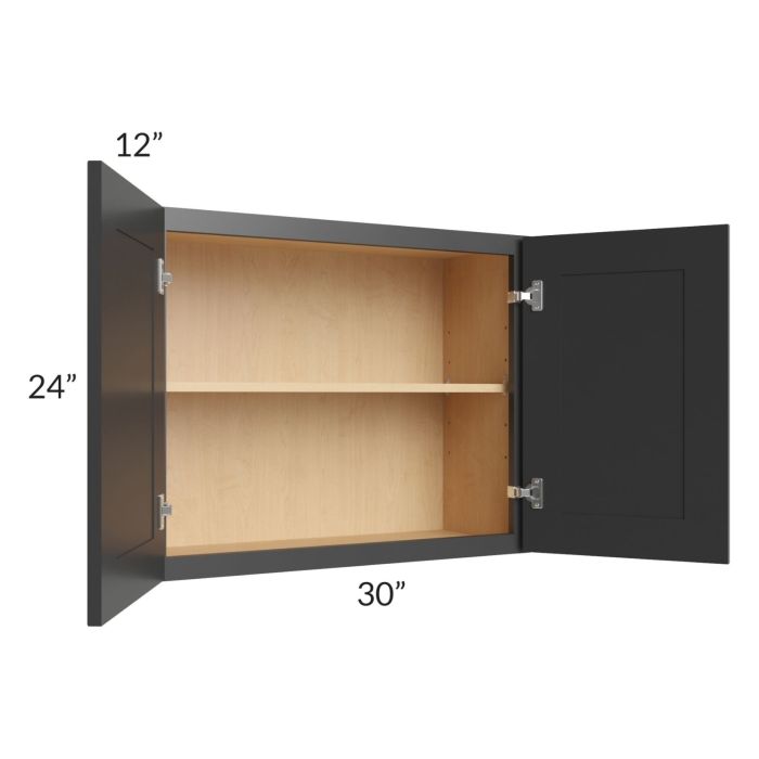 Royal Ebony Shaker 30x24 Wall Cabinet