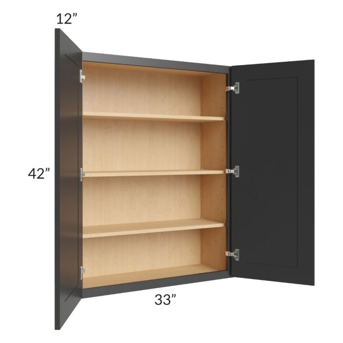 Royal Ebony Shaker 33x42 Wall Cabinet