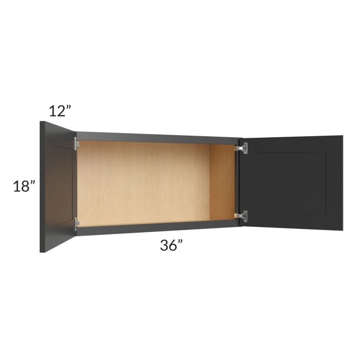 Royal Ebony Shaker 36x18 Wall Cabinet