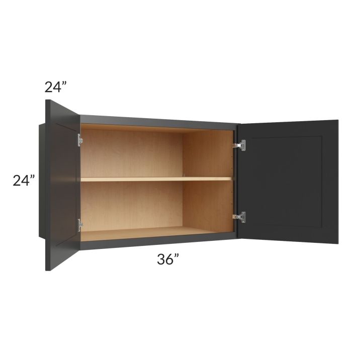 Royal Ebony Shaker 36x24x24 Wall Cabinet