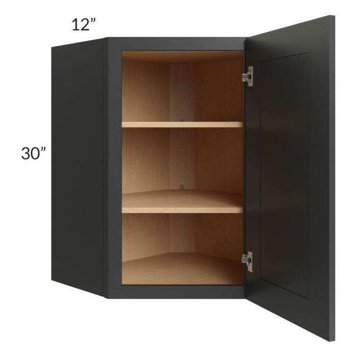 Royal Ebony Shaker 24x30 Wall Diagonal Corner Cabinet