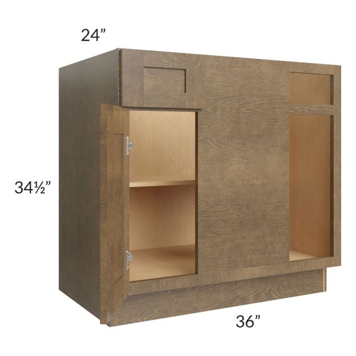 Royal Bronze Shaker 39" Blind Base Corner Cabinet