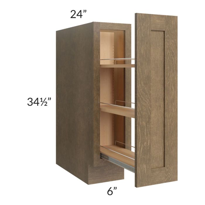 Royal Bronze Shaker 6" Spice Pullout Base Cabinet