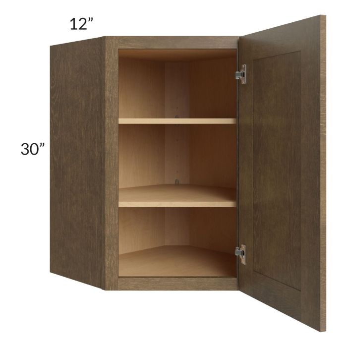 Royal Bronze Shaker 24x30 Wall Diagonal Corner Cabinet