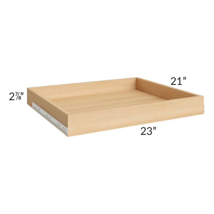 Dove Grey Shaker 27" Roll Out Tray with a Dovetailed Drawer Box