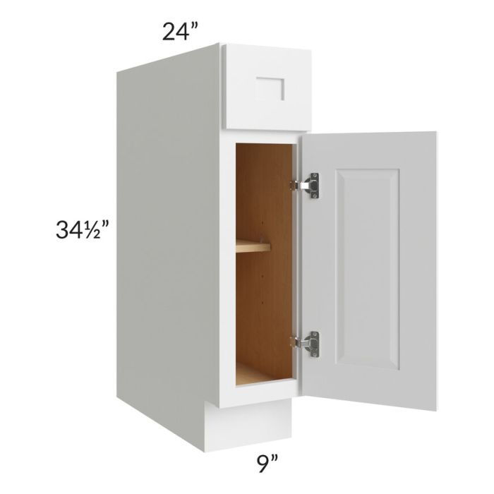 Southport White Shaker 9" Base Cabinet